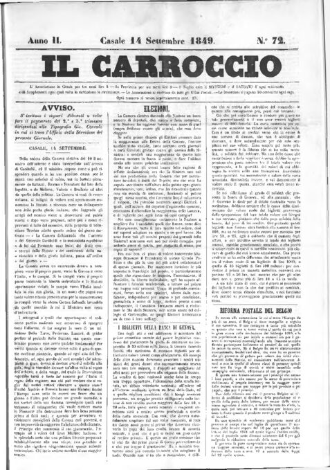 Il Carroccio - Edizione 72 del 14/09/1849